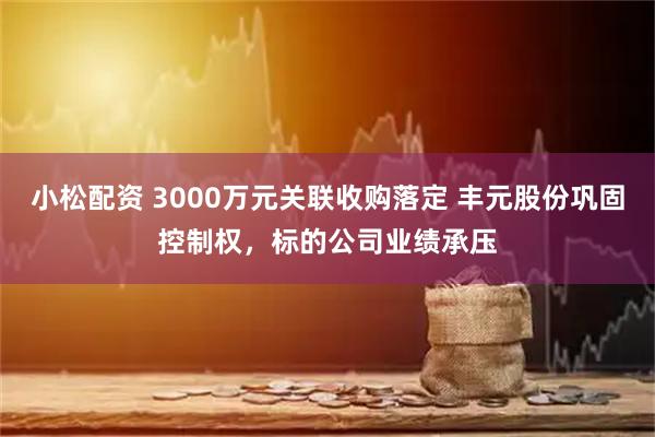 小松配资 3000万元关联收购落定 丰元股份巩固控制权，标的公司业绩承压