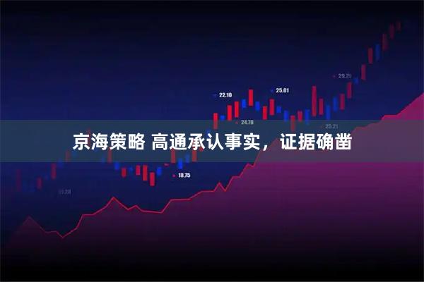 京海策略 高通承认事实，证据确凿